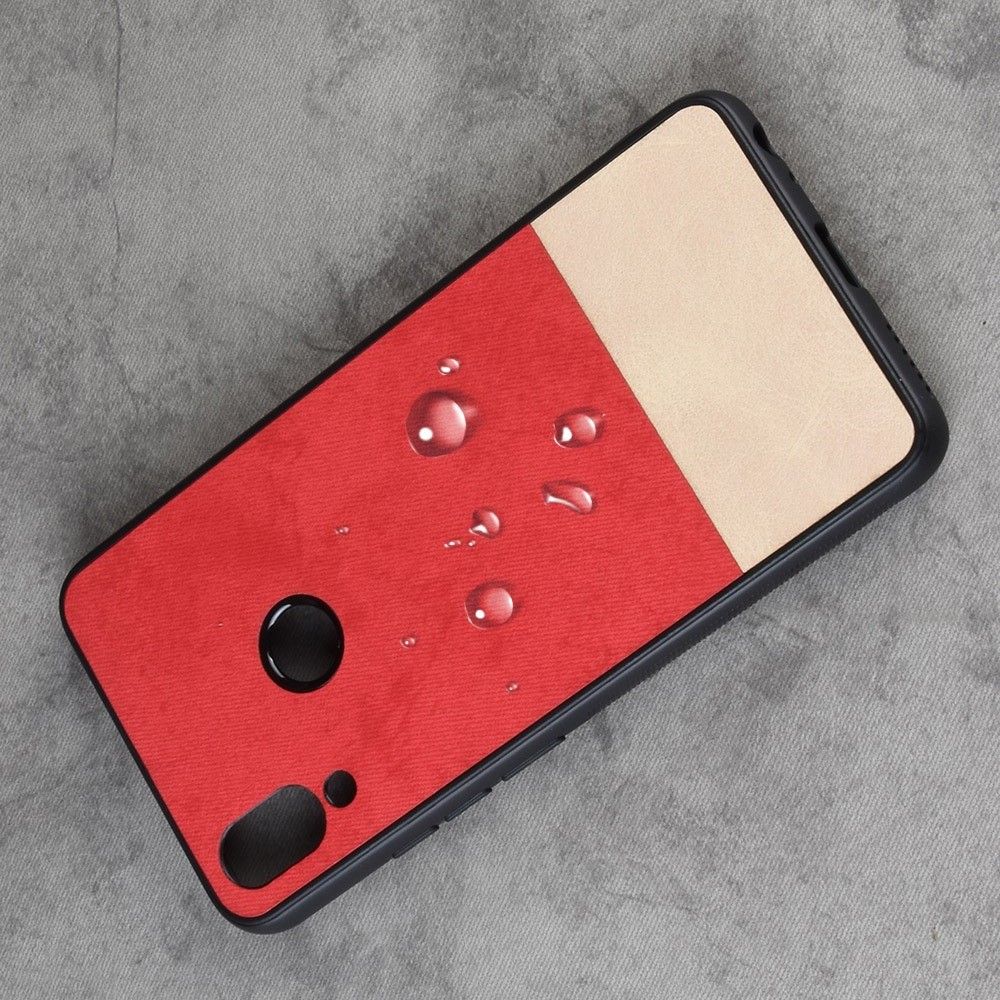 Пластиковый Жесткий Клип Кейс Футляр Искусственно Кожаный Чехол для Meizu Note 9 Красный