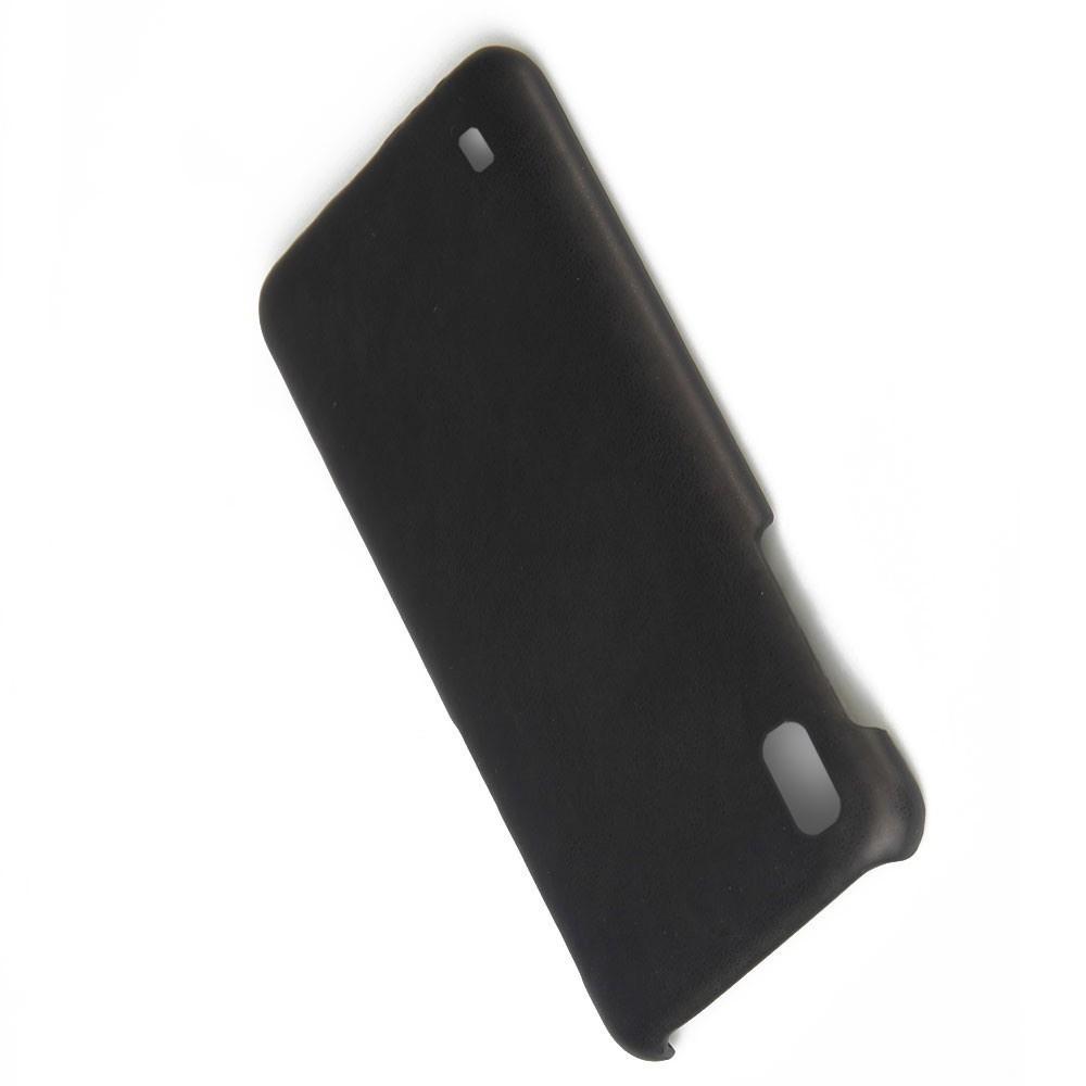 Пластиковый Жесткий Клип Кейс Футляр Искусственно Кожаный Чехол для Samsung Galaxy A10 Черный