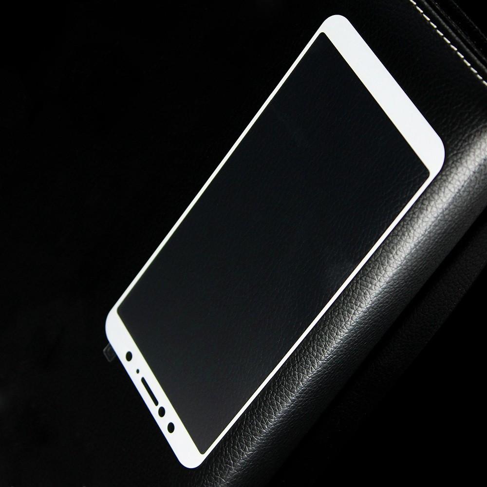 Полноэкранное Закаленное Олеофобное DF Full Screen Защитное Стекло Белое для Asus Zenfone Max Pro M1 ZB602KL