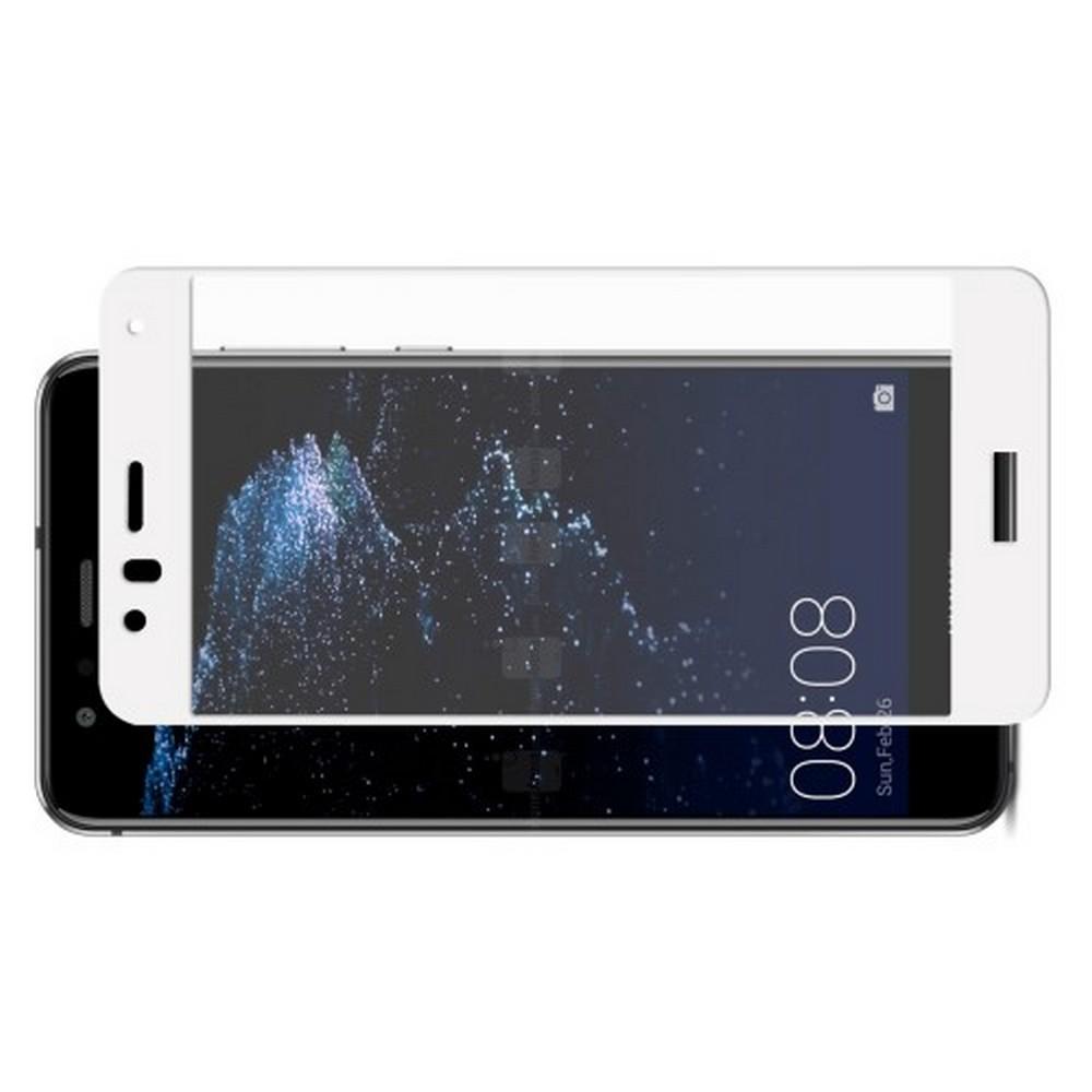 Полноэкранное Закаленное Олеофобное DF Full Screen Защитное Стекло Белое для Huawei P10 Lite