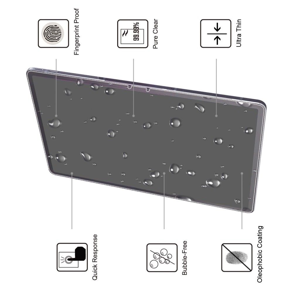 Полноэкранное Закаленное Олеофобное DF Full Screen Защитное Стекло Черное для Lenovo Tab P11 Pro