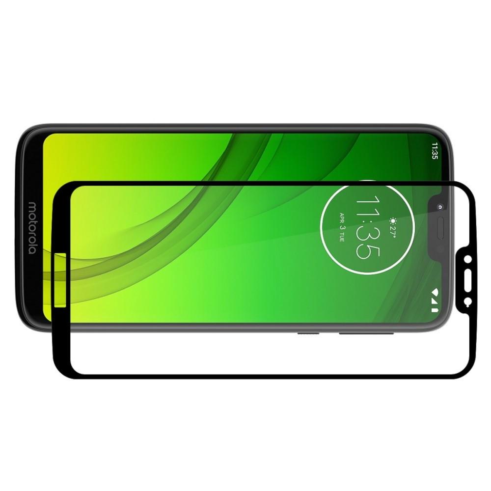 Полноэкранное Закаленное Олеофобное Full Screen Защитное Стекло Черное для Motorola Moto G7 Power