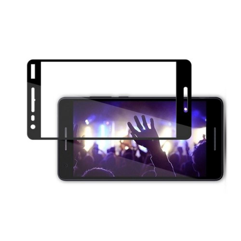 Полноэкранное Закаленное Олеофобное DF Full Screen Защитное Стекло Черное для Nokia 2.1 2018