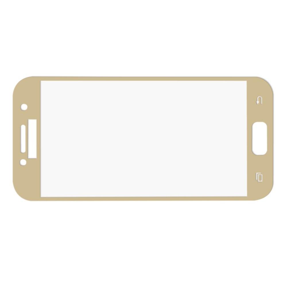 Полноэкранное Закаленное Олеофобное DF Full Screen Защитное Стекло Золотое для Samsung Galaxy A3 2017 SM-A320F