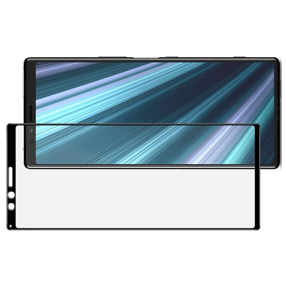 Полноэкранное Закаленное Олеофобное DF Full Screen Защитное Стекло Черное для Sony Xperia 1