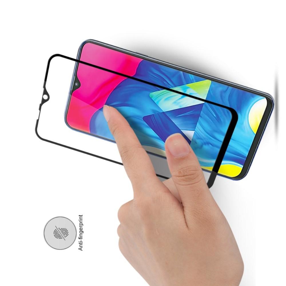 Полноклеевое Full Glue Cover 3D Red Line Черное Защитное Стекло на Экран Samsung Galaxy M10