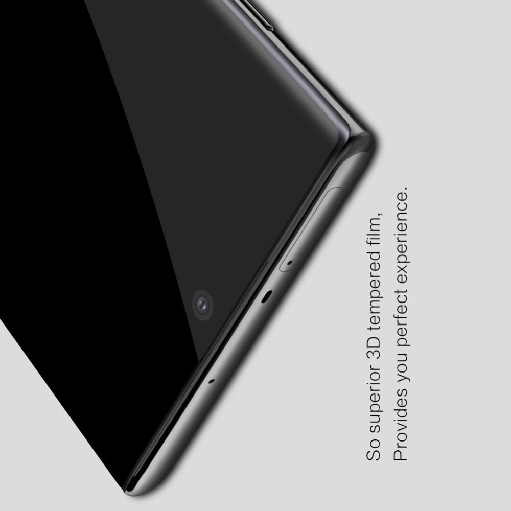 Полноразмерное Изогнутое Закаленное NILLKIN 3D CP+ Черное Стекло для Samsung Galaxy Note 10 Plus
