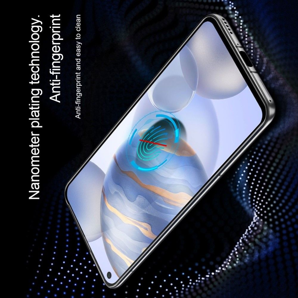 Полноразмерное Изогнутое Закаленное NILLKIN CP+ Черное Стекло для Huawei Honor 30