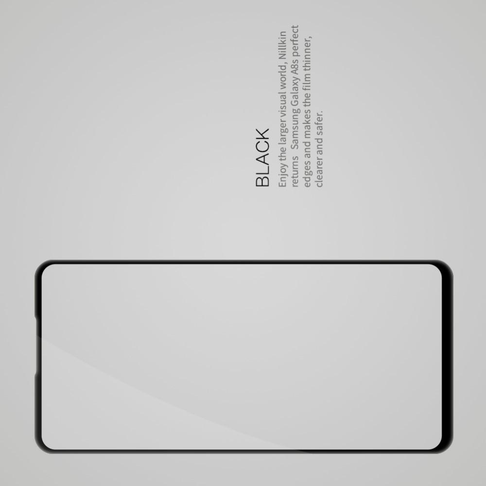 Полноразмерное Изогнутое Закаленное NILLKIN CP+ Черное Стекло для Samsung Galaxy A8s