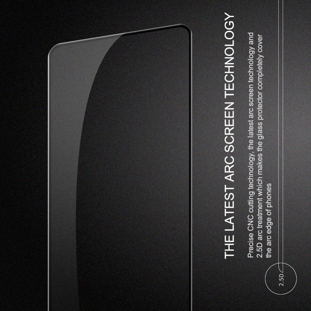 Полноразмерное Изогнутое Закаленное NILLKIN CP+ Черное Стекло для Xiaomi Redmi Note 9 Pro