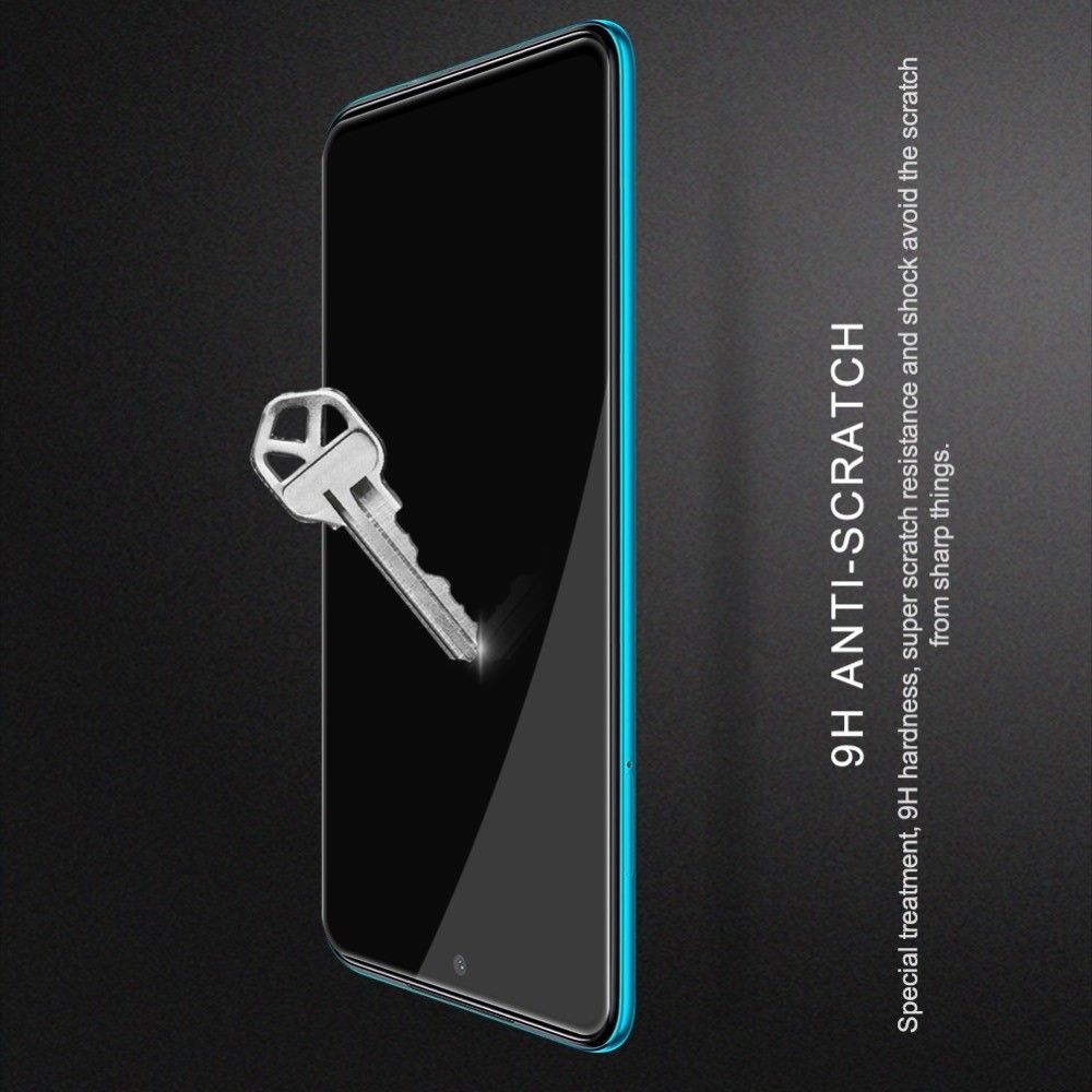 Полноразмерное Изогнутое Закаленное NILLKIN CP+ Черное Стекло для Xiaomi Redmi Note 9 Pro