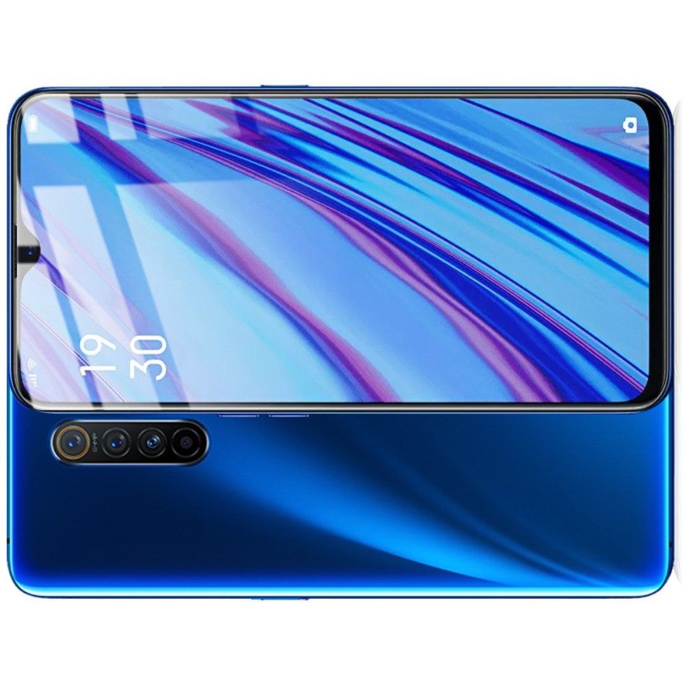 Полноразмерное Закаленное Защитное IMAK Full Screen Стекло для Экрана Realme  X2 Pro Черная рамка - CatCase