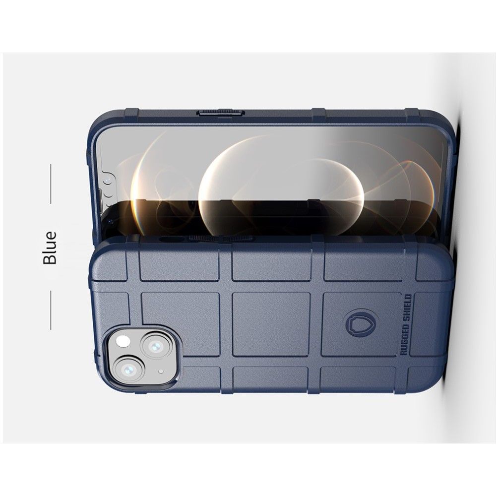 Противоударный прозрачный кейс с силиконовым бампером для iPhone 13 Черный