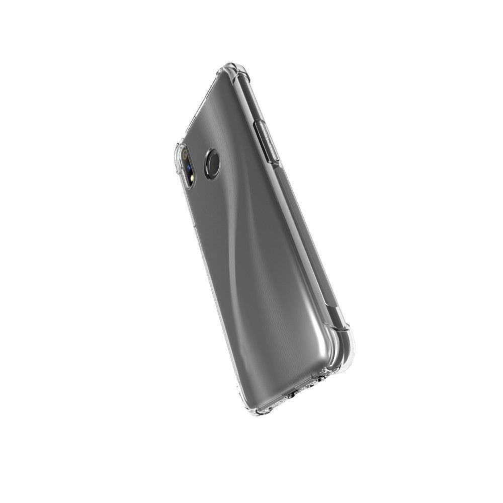 Противоударный прозрачный кейс с силиконовым бампером для Oppo Realme 3 Pro / X Lite Прозрачный