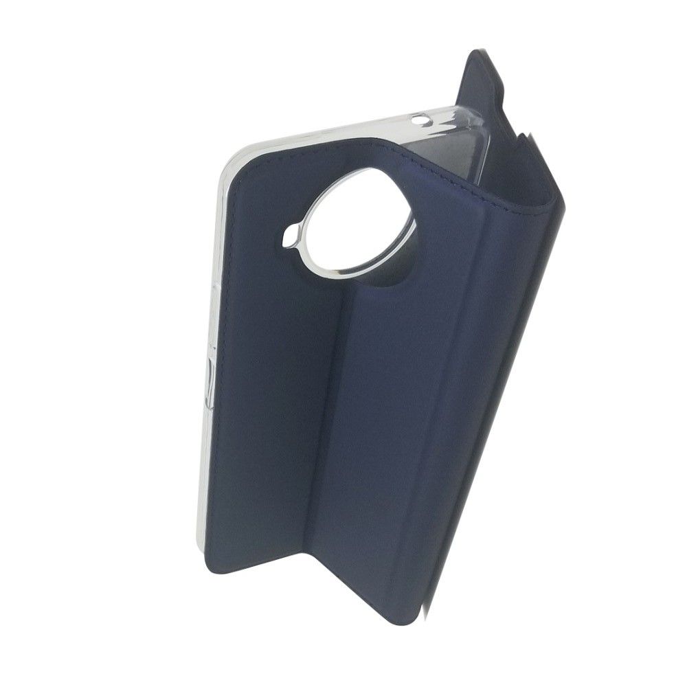 PU Кожаный Чехол Автоматическое Закрывание Подставка и Кошелёк для Nokia 8.3 5G Синий
