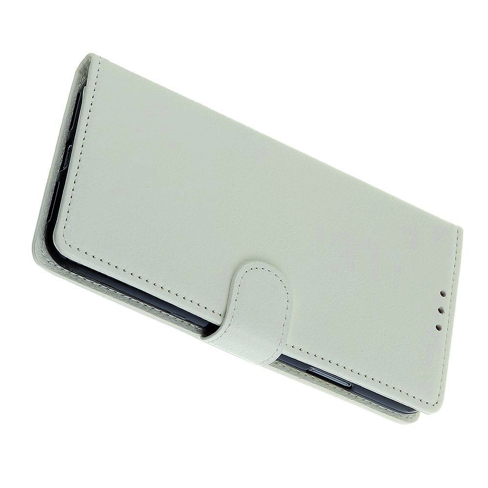 PU Кожаный Чехол Автоматическое Закрывание Подставка и Кошелёк для Samsung Galaxy A70s Белый