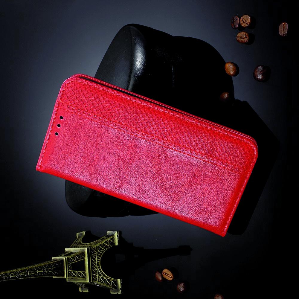 PU Кожаный Чехол Автоматическое Закрывание Подставка и Кошелёк для Samsung Galaxy M30s Красный