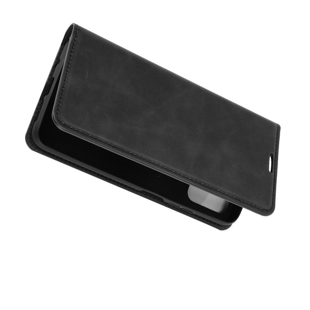 PU Кожаный Чехол Автоматическое Закрывание Подставка и Кошелёк для Xiaomi Redmi 9T Черный