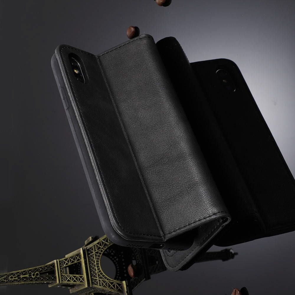 PU Кожаный Чехол Автоматическое Закрывание Подставка и Кошелёк для Xiaomi Redmi Note 8T Черный