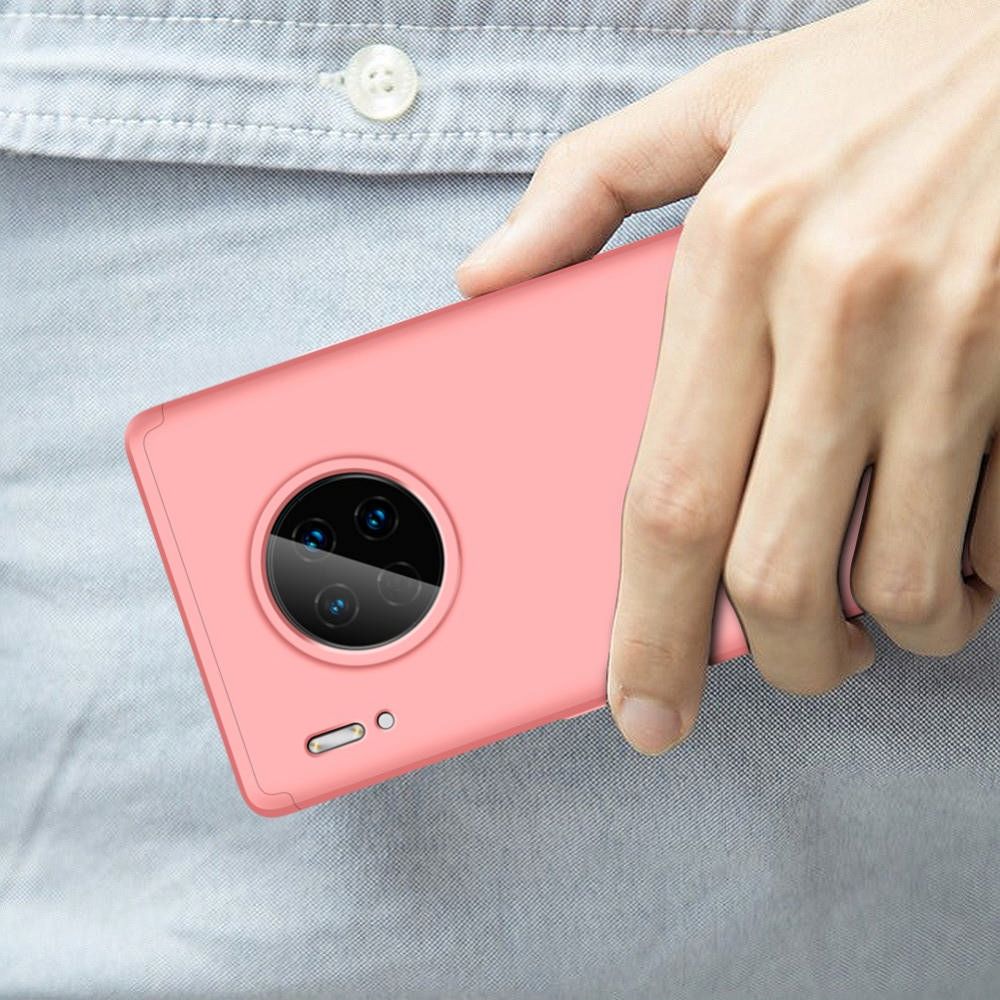 Съемный 360 GKK Матовый Жесткий Пластиковый Чехол для Huawei Mate 30 Pro Розовый