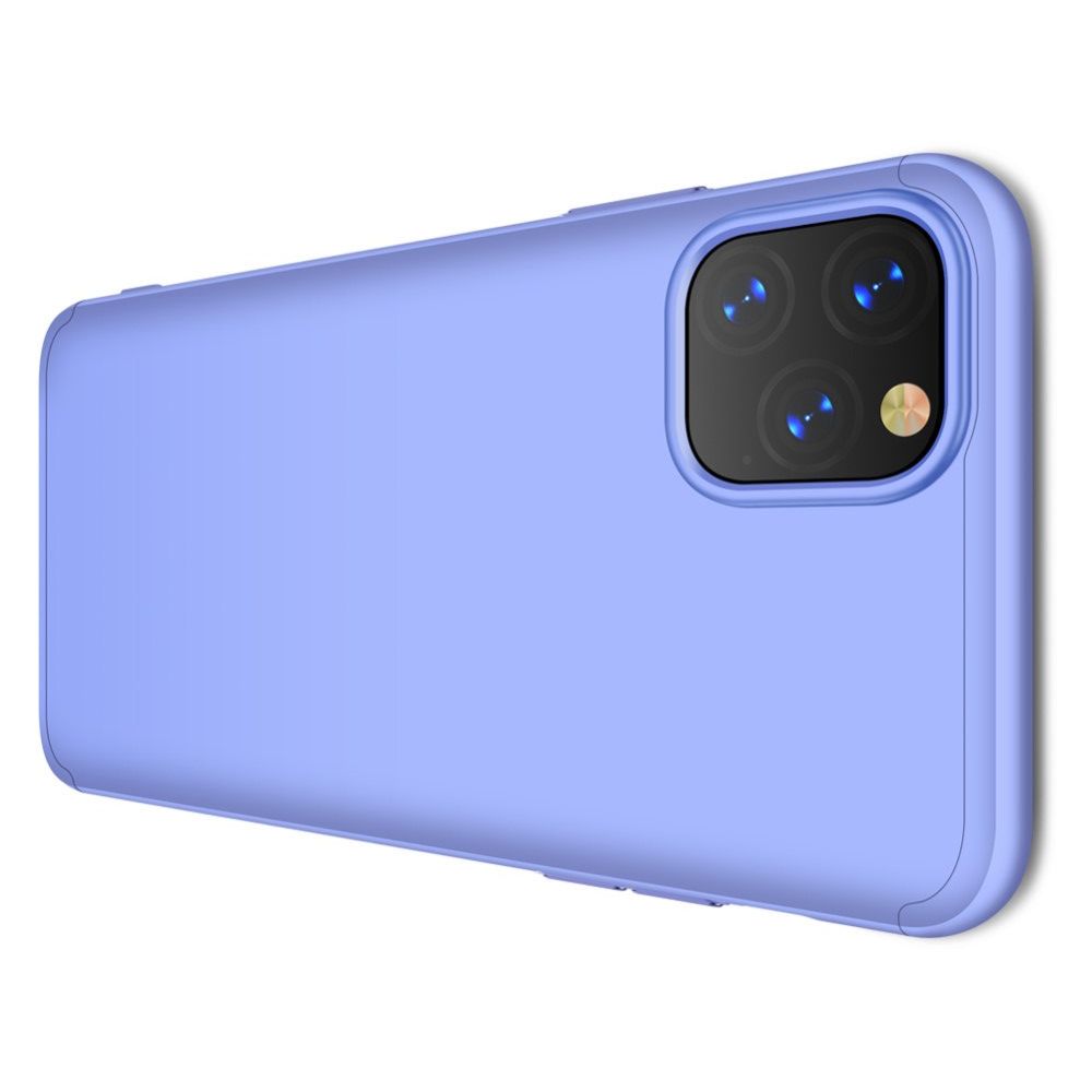 Съемный 360 GKK Матовый Жесткий Пластиковый Чехол для iPhone 11 Pro Max Фиолетовый
