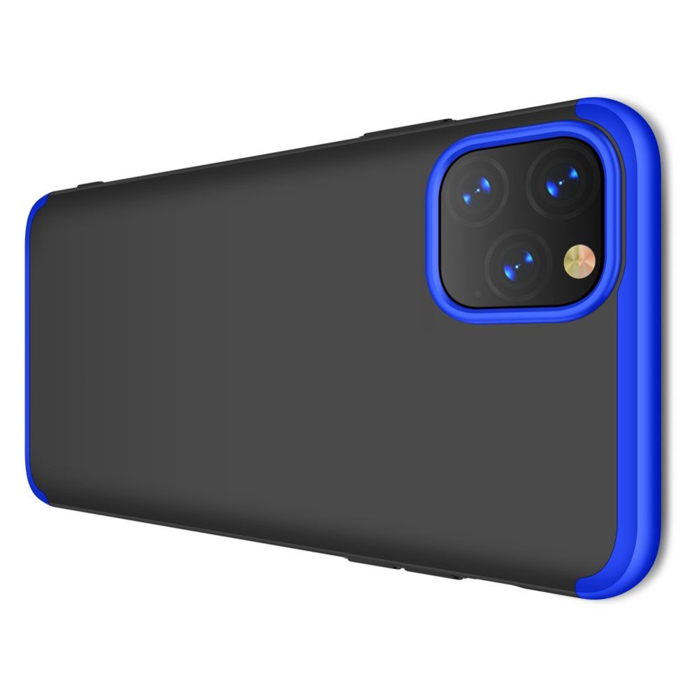 Съемный 360 GKK Матовый Жесткий Пластиковый Чехол для iPhone 11 Pro Синий / Черный