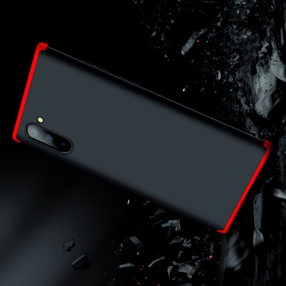 Съемный 360 GKK Матовый Жесткий Пластиковый Чехол для Samsung Galaxy Note 10 Красный / Черный