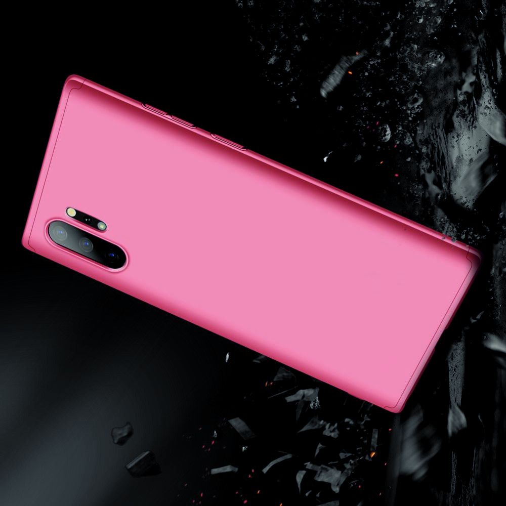 Съемный 360 GKK Матовый Жесткий Пластиковый Чехол для Samsung Galaxy Note 10 Plus Розовый