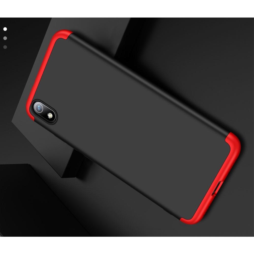 Съемный 360 GKK Матовый Жесткий Пластиковый Чехол для Xiaomi Redmi 7A Синий / Черный