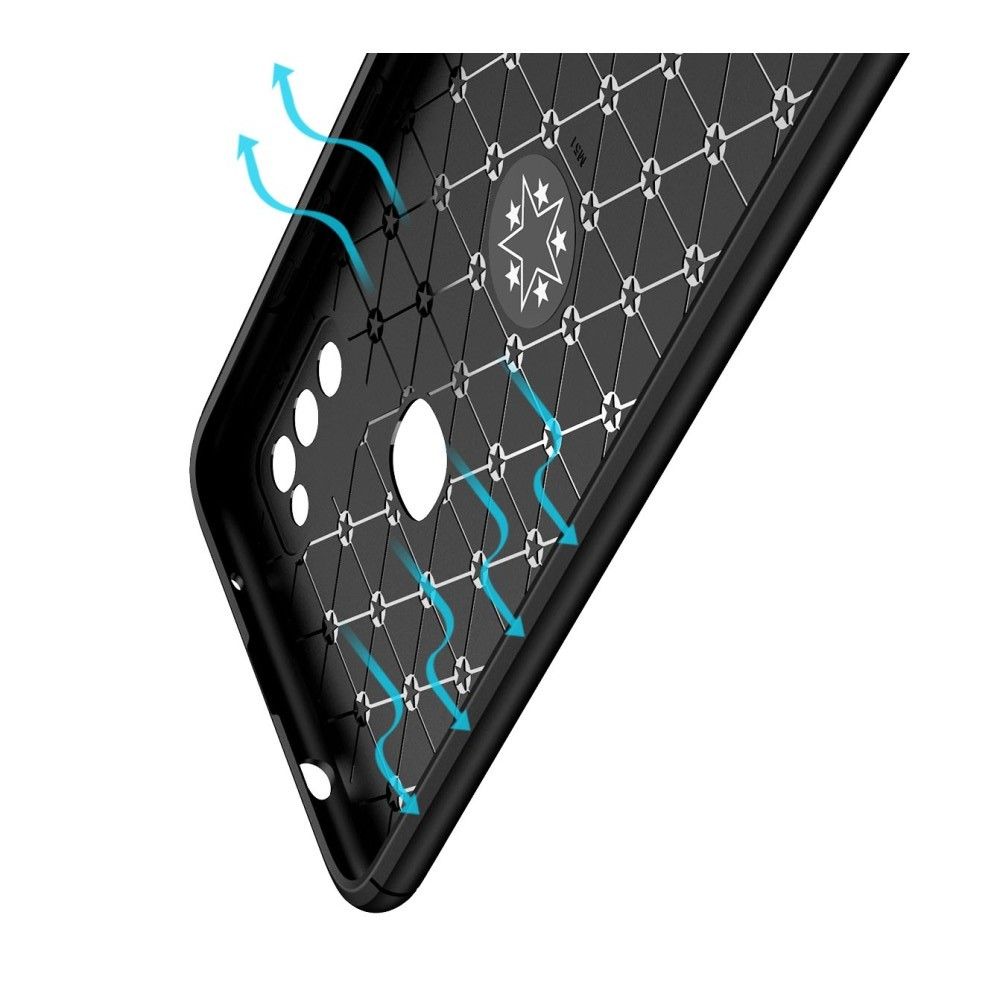 Силиконовый Чехол для Магнитного Держателя с Кольцом для Пальца Подставкой для Samsung Galaxy M51 Синий / Черный