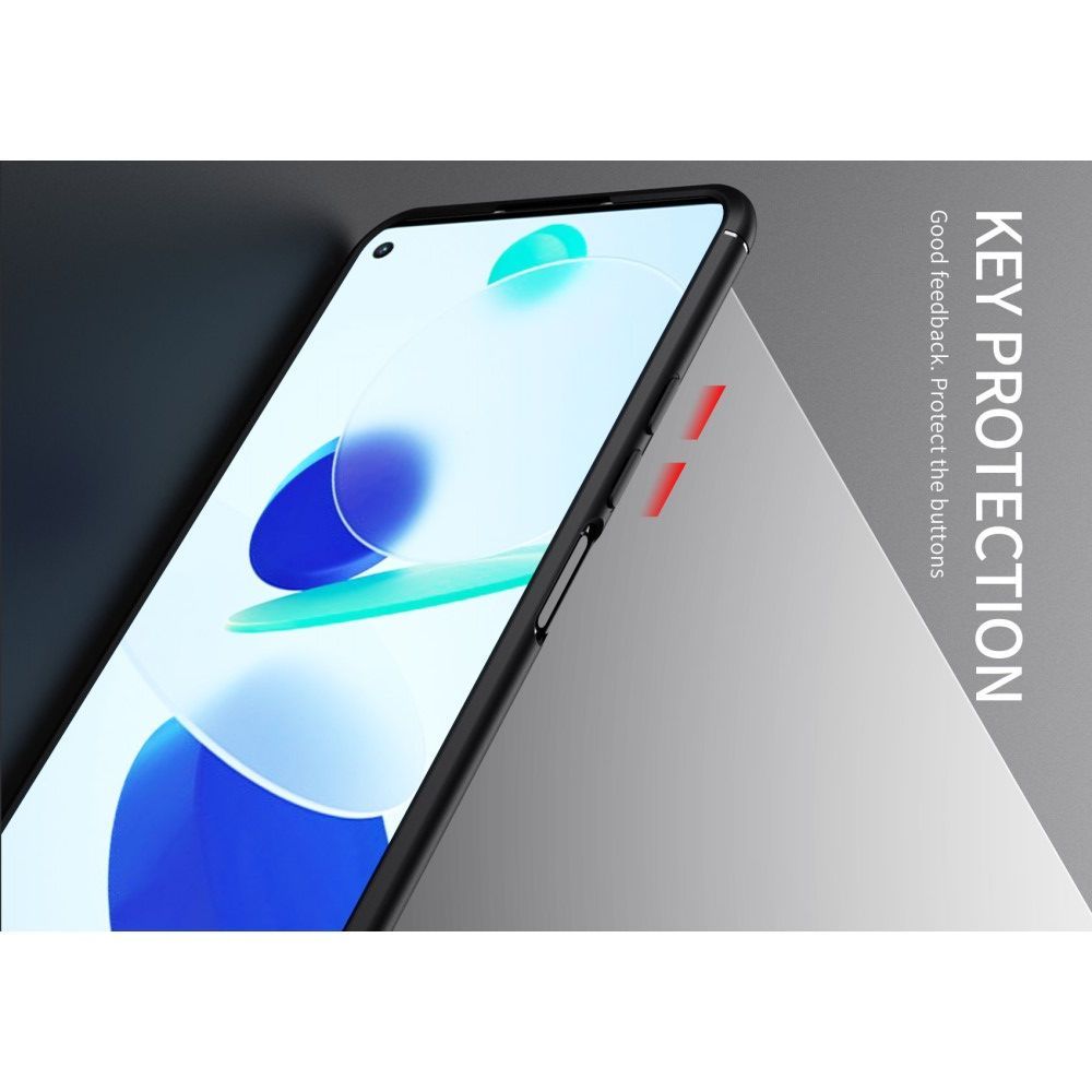Силиконовый Чехол для Магнитного Держателя с Кольцом для Пальца Подставкой для Xiaomi Mi 11 Lite Синий