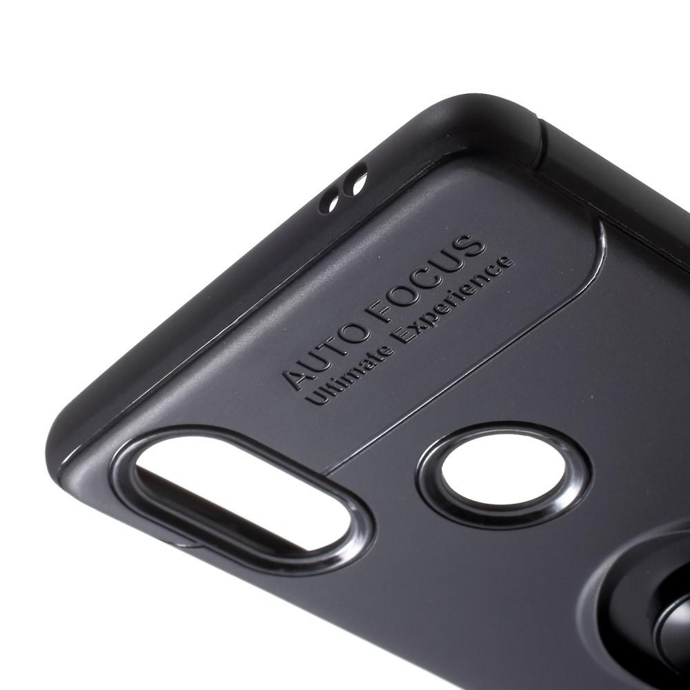 Силиконовый Чехол для Магнитного Держателя с Кольцом для Пальца Подставкой для Xiaomi Mi 8 SE Черный