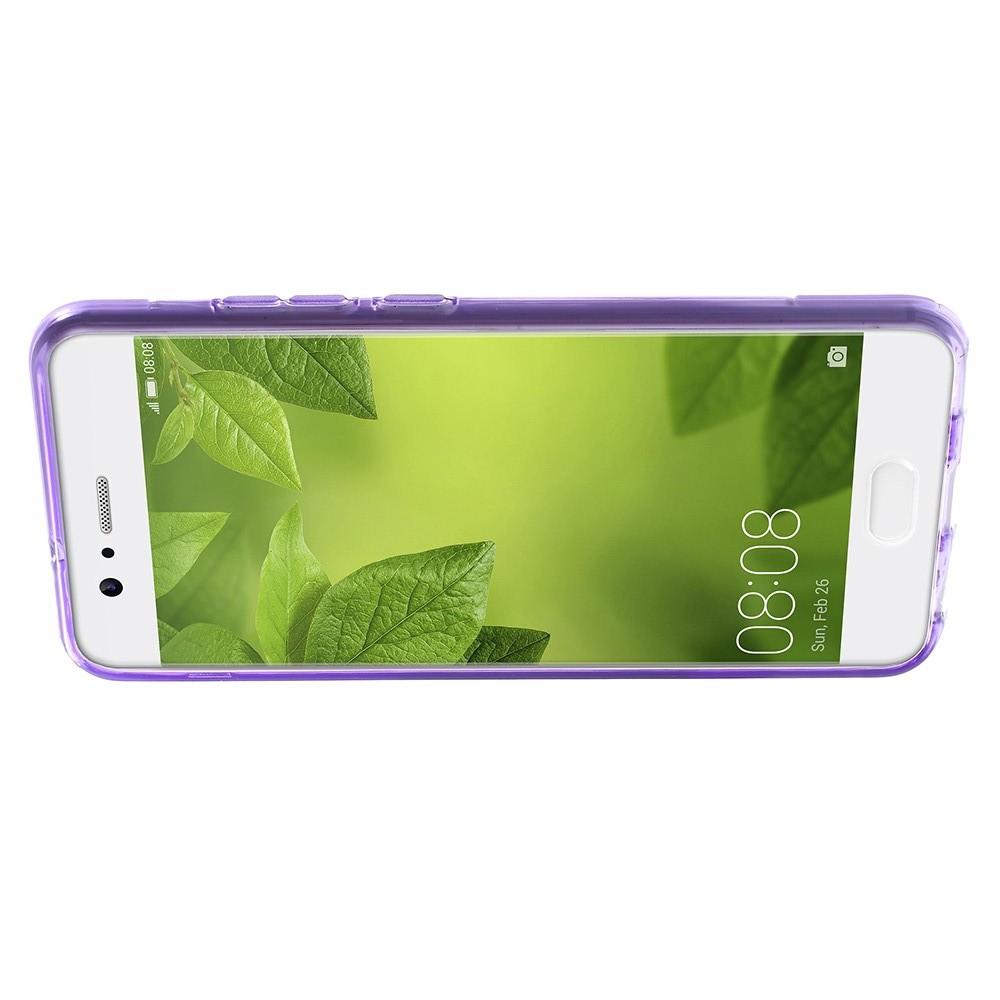 Силиконовый с Рисунком Гель Чехол для Huawei P10 Фиолетовый