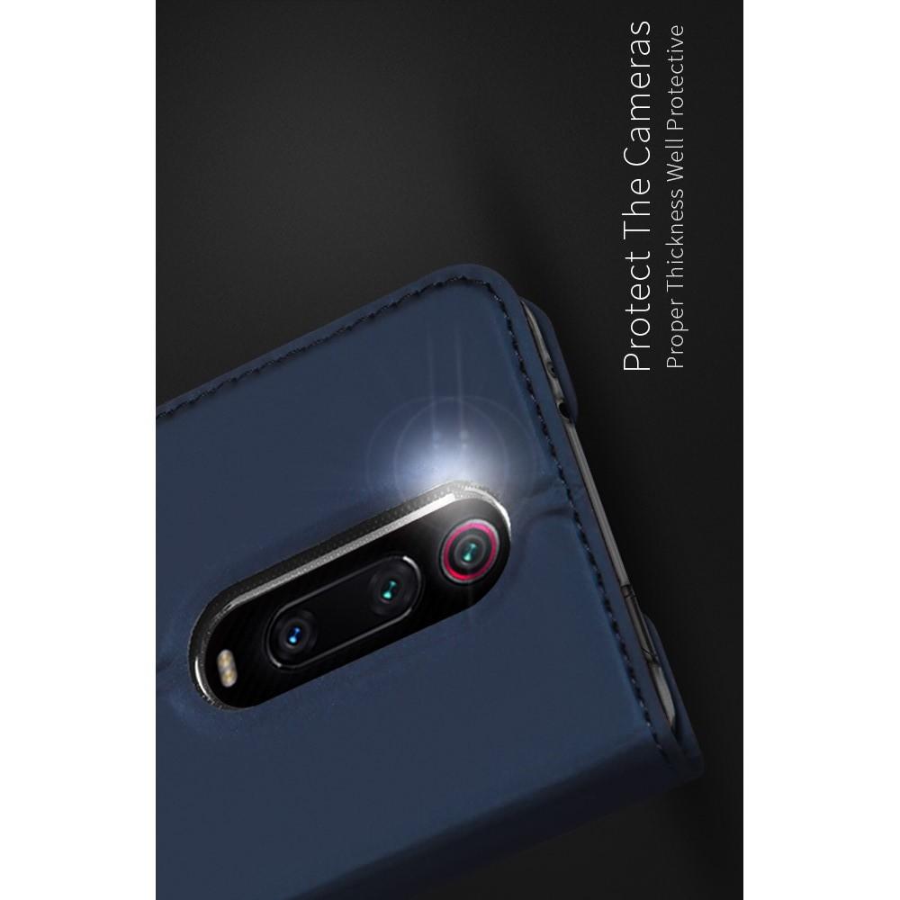 Тонкий Флип Чехол Книжка Dux Ducis с Скрытым Магнитом и Отделением для Карты для Xiaomi Mi 9T Синий