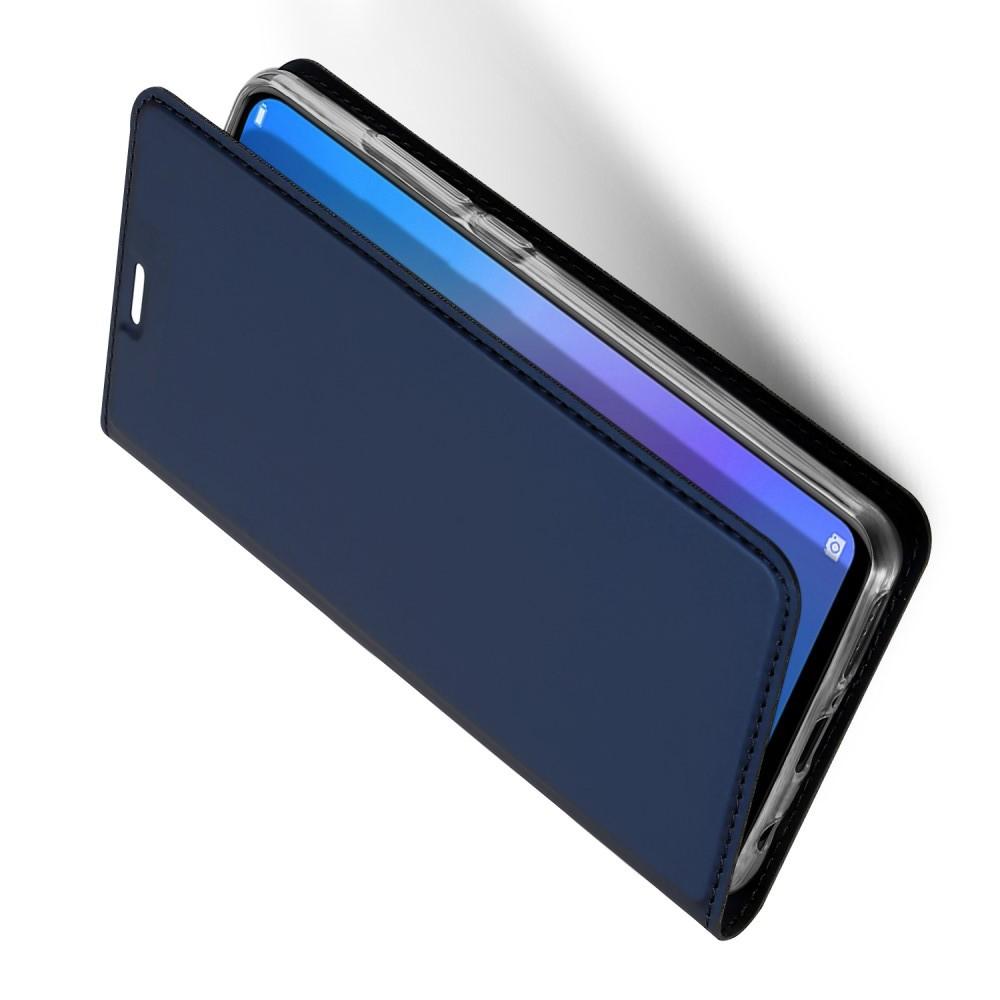 Тонкий Флип Чехол Книжка с Скрытым Магнитом и Отделением для Карты для Huawei P smart+ / Nova 3i Синий