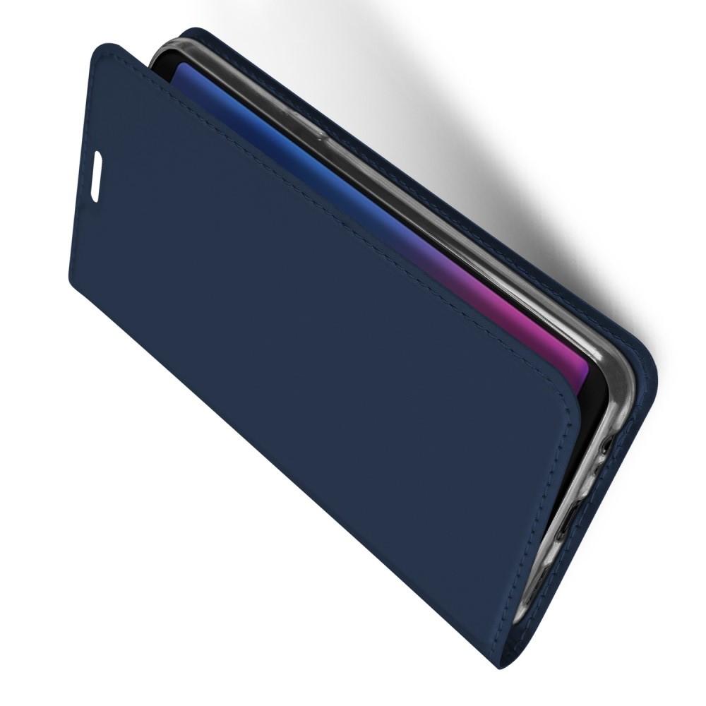 Тонкий Флип Чехол Книжка с Скрытым Магнитом и Отделением для Карты для Samsung Galaxy A6s Синий