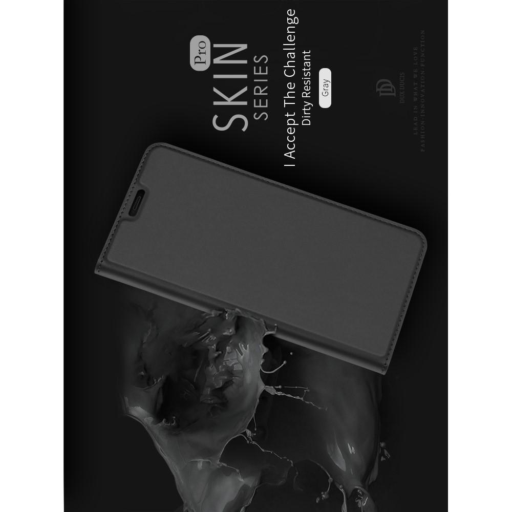 Тонкий Флип Чехол Книжка с Скрытым Магнитом и Отделением для Карты для Samsung Galaxy J6+ 2018 SM-J610F Черный