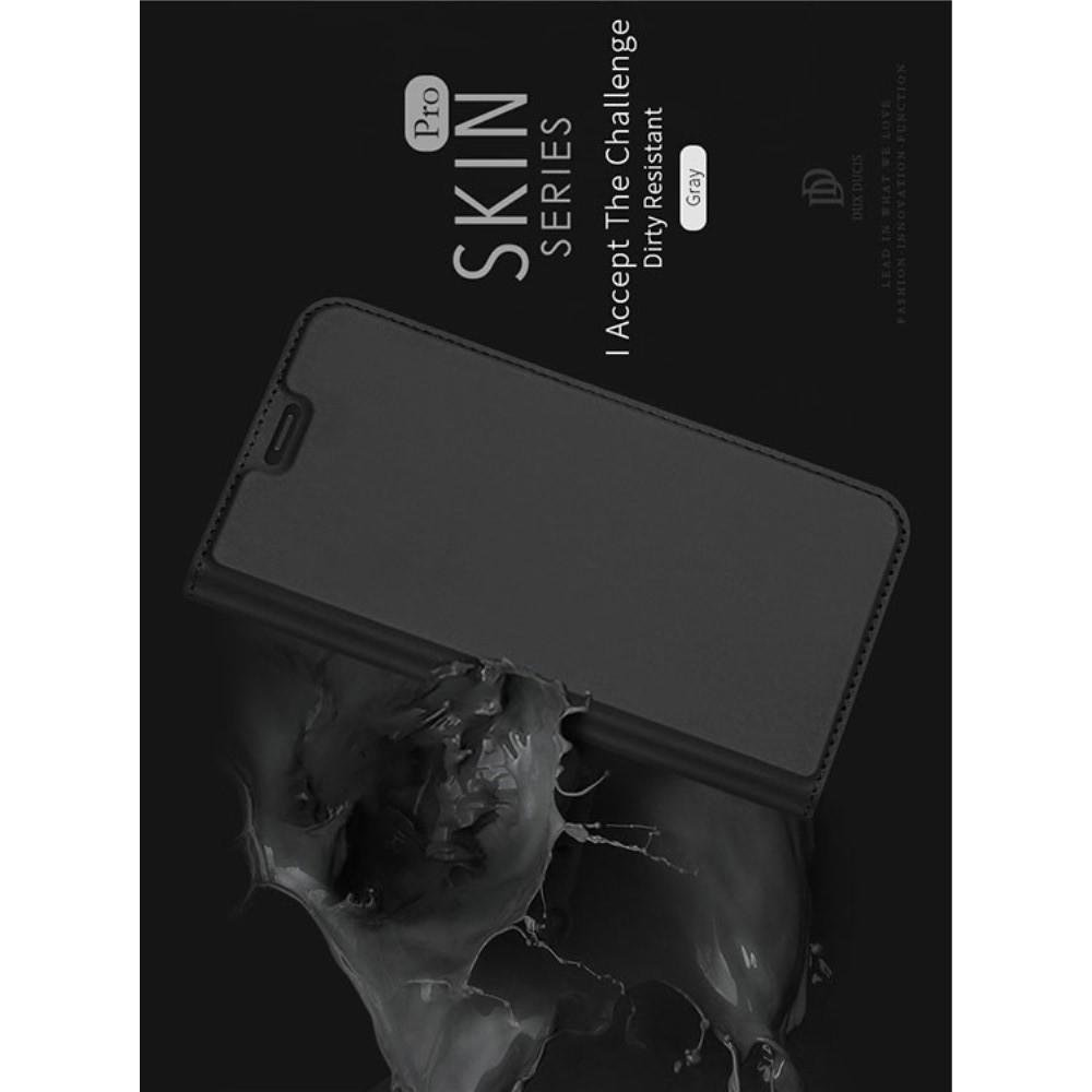 Тонкий Флип Чехол Книжка с Отделением для Карты для Samsung Galaxy Note 9 Серый