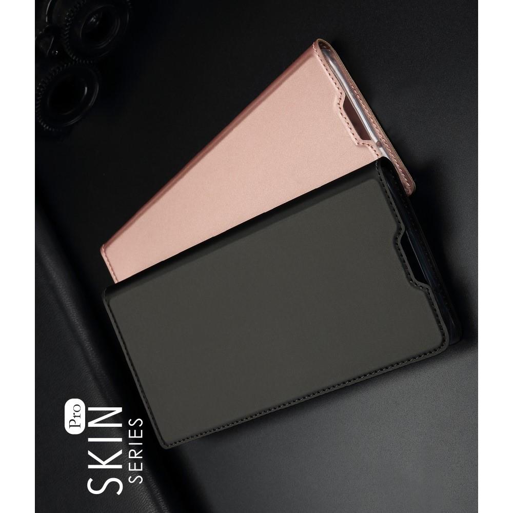 Тонкий Флип Чехол Книжка с Скрытым Магнитом и Отделением для Карты для Samsung Galaxy S10 Черный