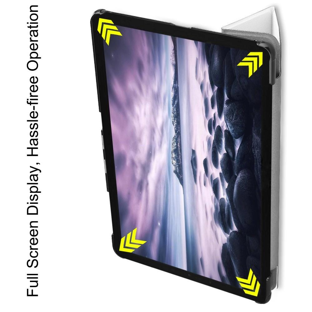 Тонкий Флип Чехол Книжка с Скрытым Магнитом для Samsung Galaxy Tab A 10.5 SM-T595 SM-T590 Белый