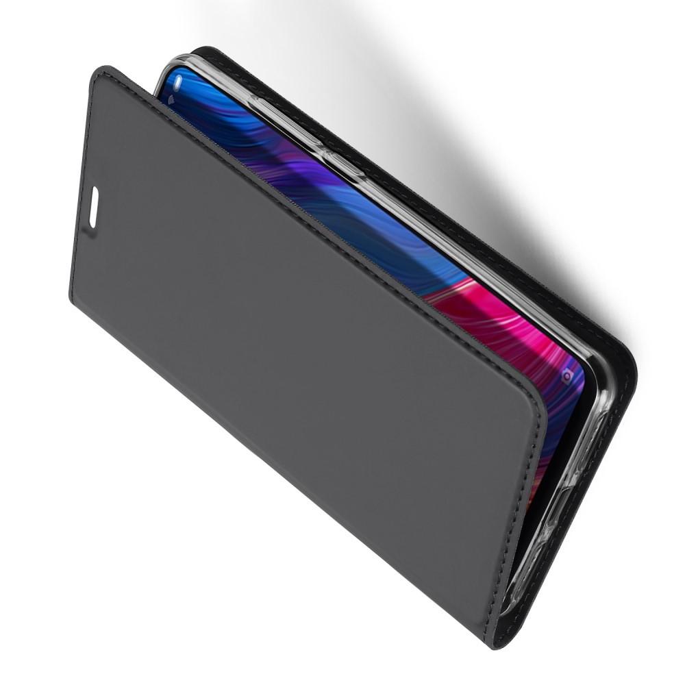 Тонкий Флип Чехол Книжка с Скрытым Магнитом и Отделением для Карты для Xiaomi Mi 8 SE Черный