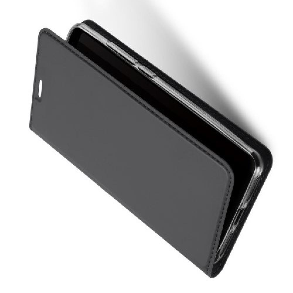 Тонкий Флип Чехол Книжка с Скрытым Магнитом и Отделением для Карты для Xiaomi Mi A2 / Mi 6X Черный