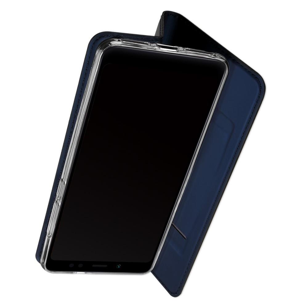 Тонкий Флип Чехол Книжка с Скрытым Магнитом и Отделением для Карты для Xiaomi Mi A2 / Mi 6X Синий