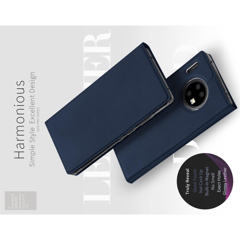 Тонкий Флип Чехол Книжка с Скрытым Магнитом и Отделением для Карты для Huawei Mate 30 Pro Черный
