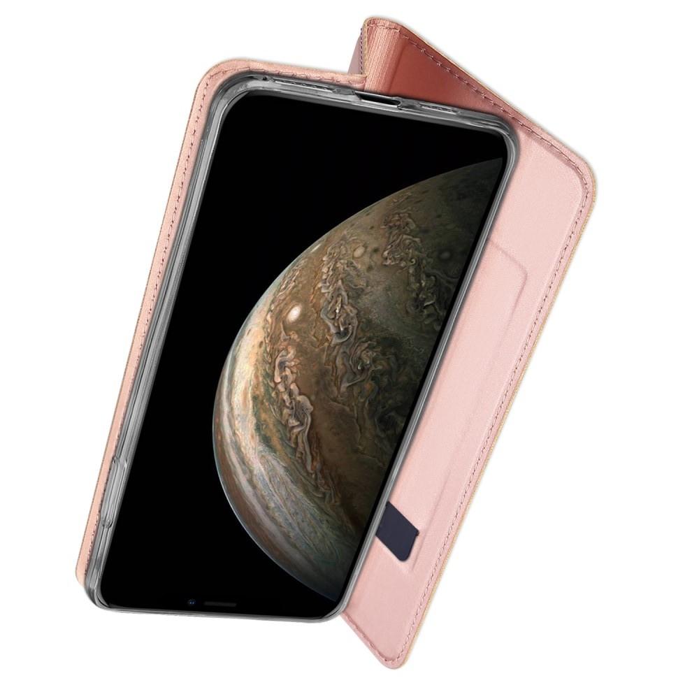 Тонкий Флип Чехол Книжка с Скрытым Магнитом и Отделением для Карты для iPhone 11 Pro Розовое Золото