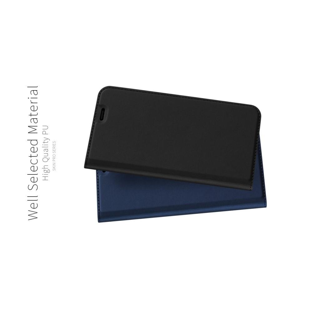 Тонкий Флип Чехол Книжка с Скрытым Магнитом и Отделением для Карты для LG G8s ThinQ Синий