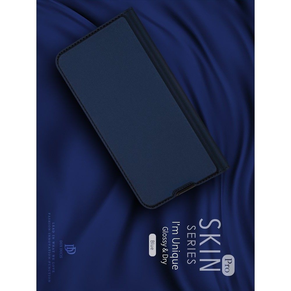 Тонкий Флип Чехол Книжка с Скрытым Магнитом и Отделением для Карты для Nokia 2.3 Синий