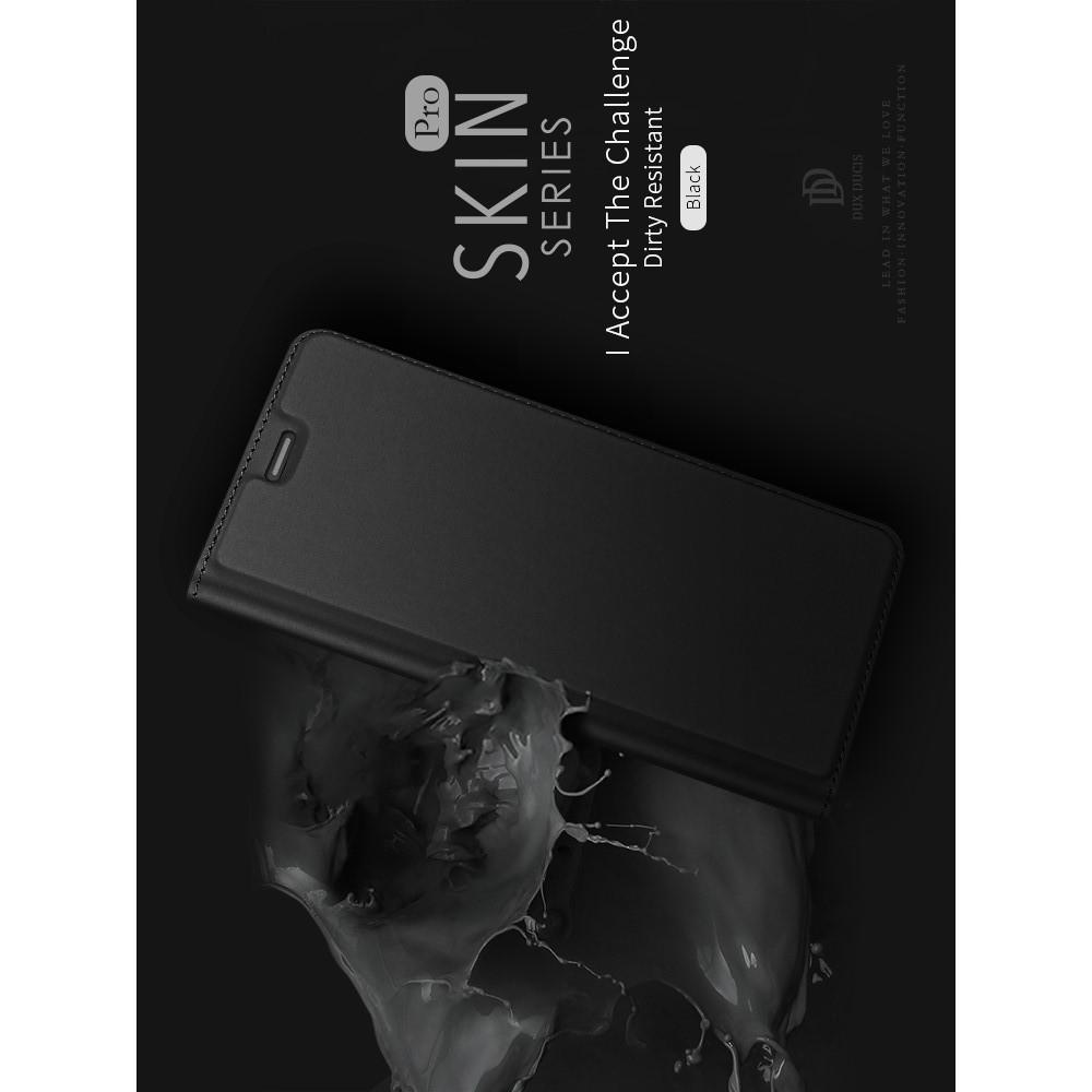 Тонкий Флип Чехол Книжка с Скрытым Магнитом и Отделением для Карты для Nokia 9 PureView Черный
