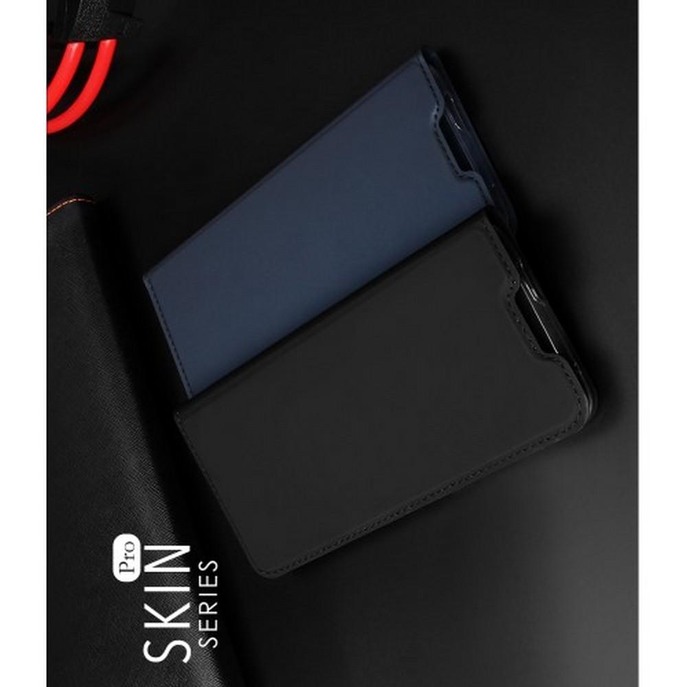 Тонкий Флип Чехол Книжка с Скрытым Магнитом и Отделением для Карты для OnePlus 7 Pro Синий