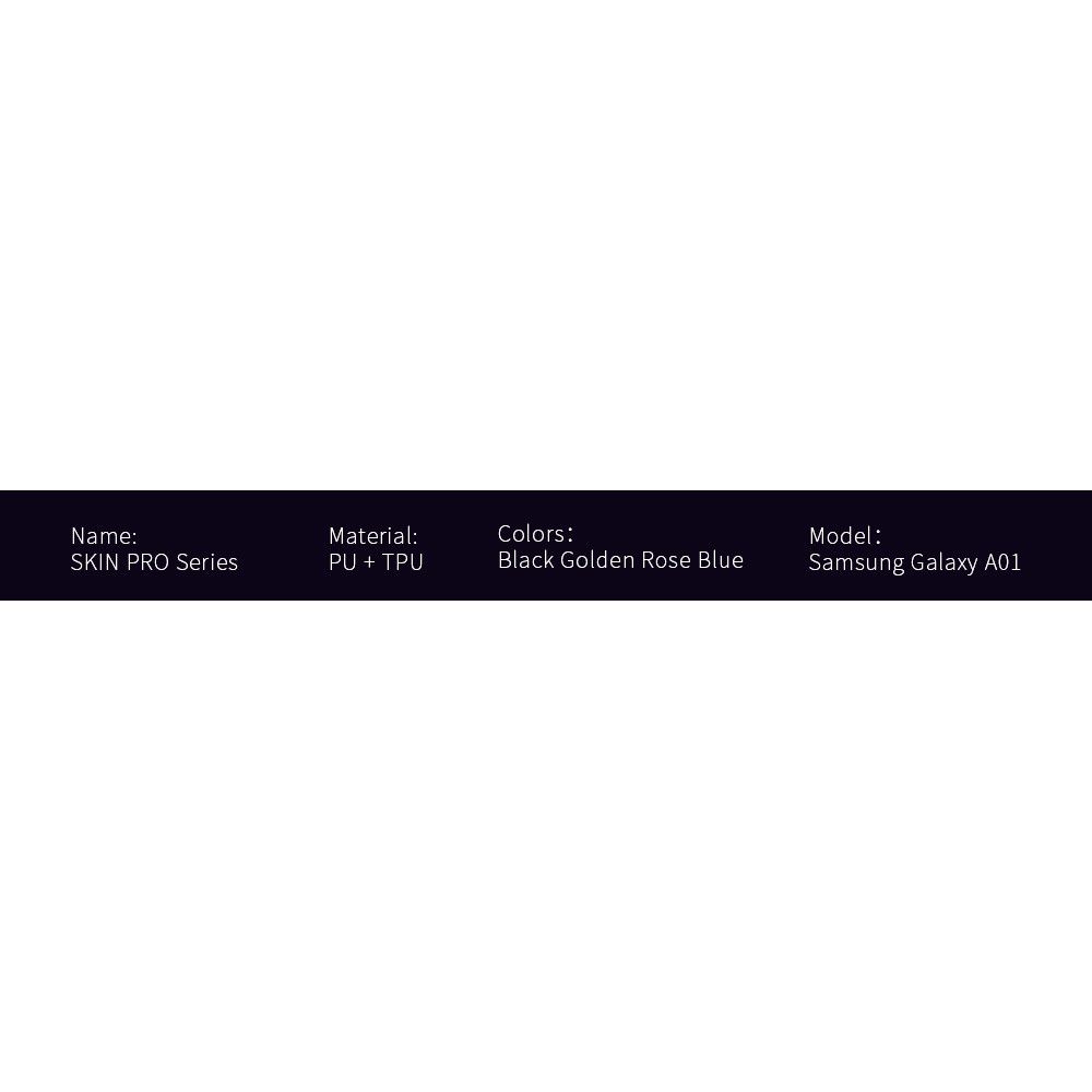 Тонкий Флип Чехол Книжка с Скрытым Магнитом и Отделением для Карты для Samsung Galaxy A01 Золотой
